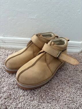 Women’s Buffalino B-Boots Tan Genuine Leather Strap Casual Chukka Boots Size 7